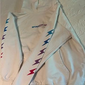 White Shadow Hill Hoodie Gradient Lightning